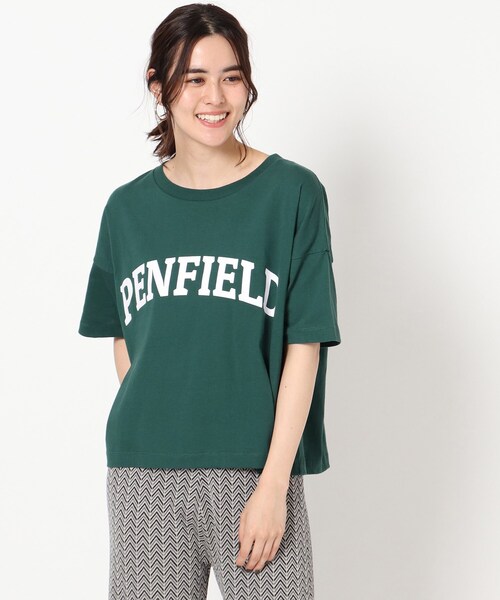 PENFIELD USA(ペンフィールドユーエスエー)の「◆【PENFIELD/ペンフィールド】ロゴTシャツ(Tシャツ/カットソー・レディース・チャコールグレー/オフホワイト/モスグリーン・11/12)」の3枚目の写真