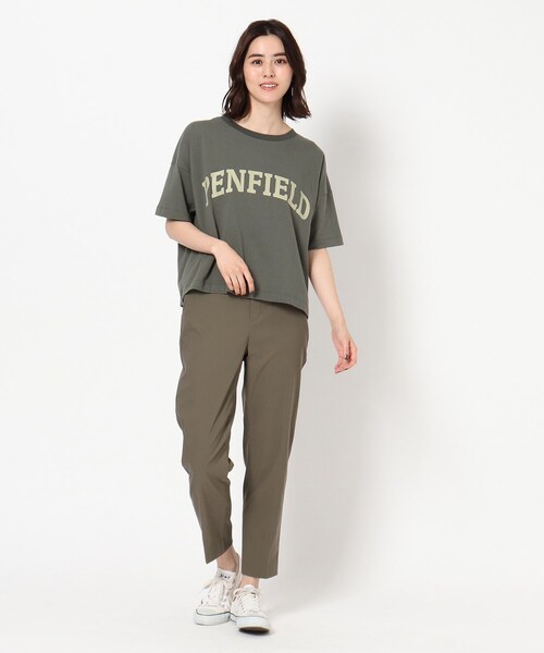 PENFIELD USA(ペンフィールドユーエスエー)の「◆【PENFIELD/ペンフィールド】ロゴTシャツ(Tシャツ/カットソー・レディース・チャコールグレー/オフホワイト/モスグリーン・11/12)」の5枚目の写真