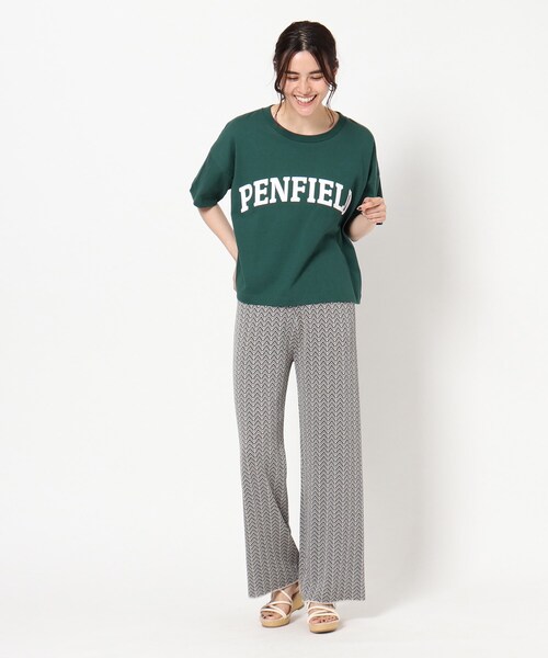 PENFIELD USA(ペンフィールドユーエスエー)の「◆【PENFIELD/ペンフィールド】ロゴTシャツ(Tシャツ/カットソー・レディース・チャコールグレー/オフホワイト/モスグリーン・11/12)」の6枚目の写真