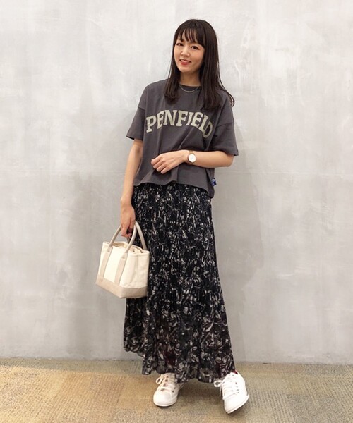 PENFIELD USA(ペンフィールドユーエスエー)の「◆【PENFIELD/ペンフィールド】ロゴTシャツ(Tシャツ/カットソー・レディース・チャコールグレー/オフホワイト/モスグリーン・11/12)」の8枚目の写真