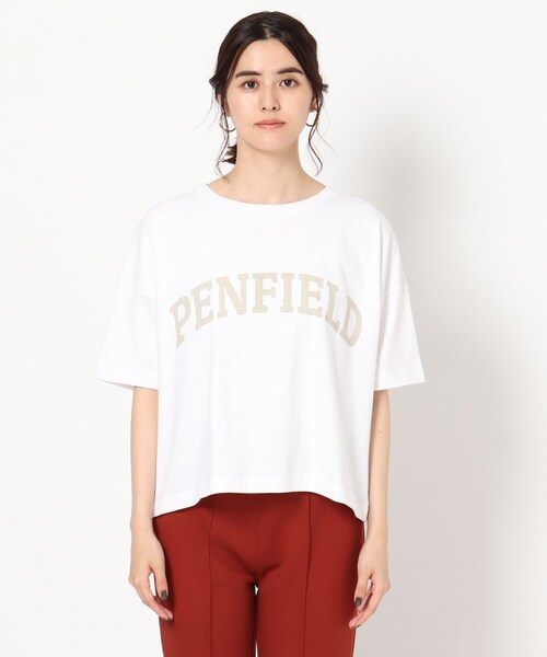 PENFIELD USA(ペンフィールドユーエスエー)の「◆【PENFIELD/ペンフィールド】ロゴTシャツ(Tシャツ/カットソー・レディース・チャコールグレー/オフホワイト/モスグリーン・11/12)」の9枚目の写真