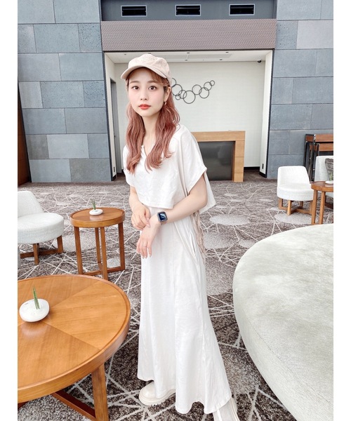 JUMELLE（ジュメロ）の「Tシャツワンピース（ワンピース・レディース・ベージュ/チャコール・SMALL/MEDIUM）」の5枚目の写真