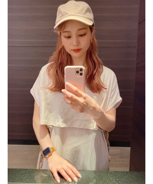 JUMELLE（ジュメロ）の「Tシャツワンピース（ワンピース・レディース・ベージュ/チャコール・SMALL/MEDIUM）」の9枚目の写真