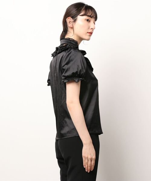 ブラウス シャツ コサージュチョーカー付きブラウス レディース LOULOU WILLOUGHBY】コサージュシャツ|allureville OFFICIAL