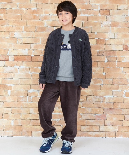 KRIFF MAYER Kid's Collection（クリフメイヤーキッズコレクション）の「裏毛刺繍スウェット(カート)（スウェット・キッズ・レンガ/ベージュ/チャコール/グレー/グリーン・160/130/150/120/170/140）」の7枚目の写真