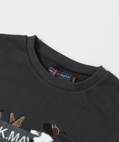 KRIFF MAYER Kid's Collection（クリフメイヤーキッズコレクション）の「裏毛刺繍スウェット(カート)（スウェット・キッズ・レンガ/ベージュ/チャコール/グレー/グリーン・160/130/150/120/170/140）」の9枚目の写真