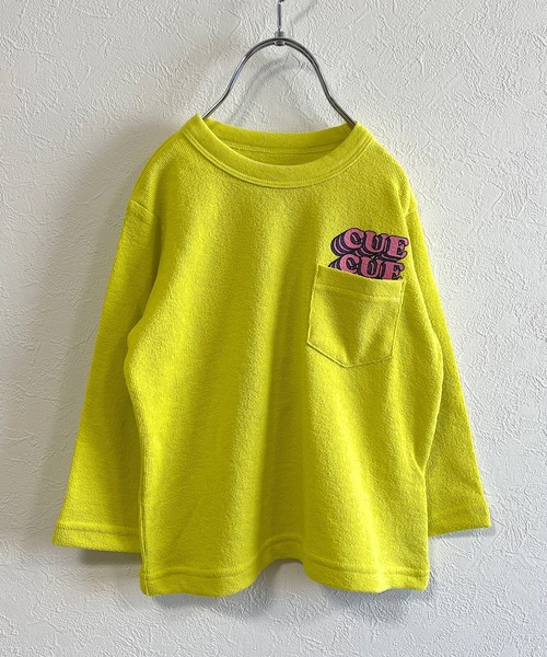 BIG FIELD（ビッグフィールド）の「パイルポケットロンT（80～150cm）（Tシャツ/カットソー・キッズ・オフホワイト/ブルー/イエロー・80/90/95/100/110/120/130/140/150）」の3枚目の写真