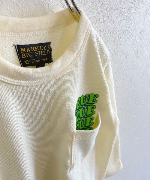 BIG FIELD（ビッグフィールド）の「パイルポケットロンT（80～150cm）（Tシャツ/カットソー・キッズ・オフホワイト/ブルー/イエロー・80/90/95/100/110/120/130/140/150）」の4枚目の写真