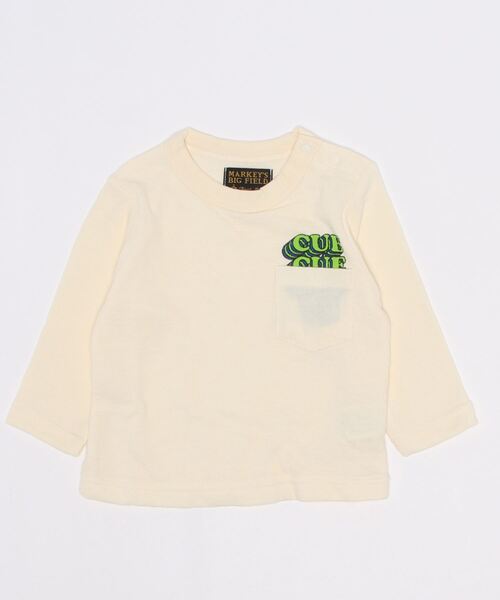 BIG FIELD（ビッグフィールド）の「パイルポケットロンT（80～150cm）（Tシャツ/カットソー・キッズ・オフホワイト/ブルー/イエロー・80/90/95/100/110/120/130/140/150）」の6枚目の写真