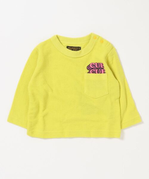 BIG FIELD（ビッグフィールド）の「パイルポケットロンT（80～150cm）（Tシャツ/カットソー・キッズ・オフホワイト/ブルー/イエロー・80/90/95/100/110/120/130/140/150）」の9枚目の写真