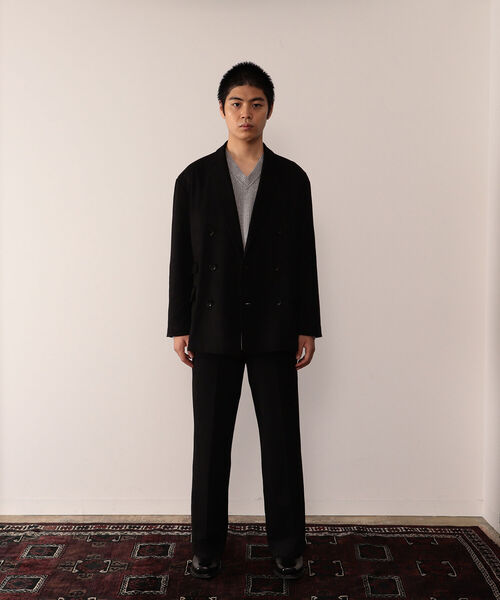 VAPORIZE（ヴェイパライズ）の「VAPORIZE / Peach Skin Double Breasted Jacket（テーラードジャケット・メンズ・ブラック/ベージュ・SMALL/MEDIUM/LARGE/X-LARGE）」の11枚目の写真