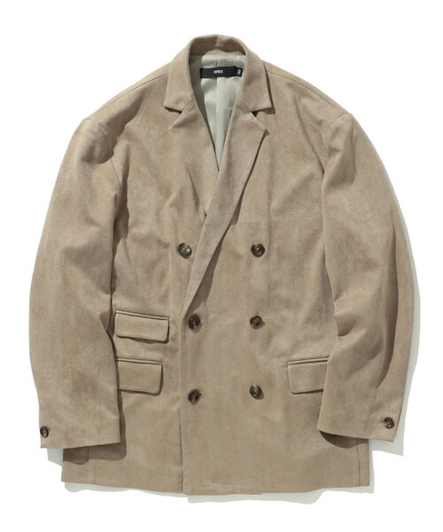VAPORIZE（ヴェイパライズ）の「VAPORIZE / Peach Skin Double Breasted Jacket（テーラードジャケット・メンズ・ブラック/ベージュ・SMALL/MEDIUM/LARGE/X-LARGE）」の5枚目の写真