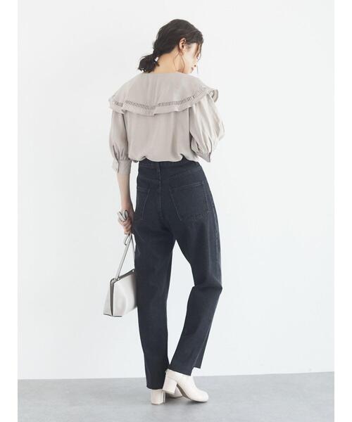 Green　Parks（グリーンパークス）の「カットオフテーパードデニム＊（デニムパンツ・レディース・ブラック/インディゴブルー・S/M/L）」の19枚目の写真