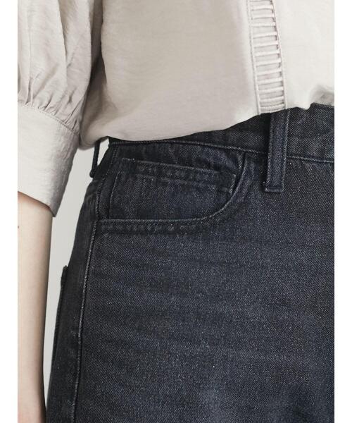 Green　Parks（グリーンパークス）の「カットオフテーパードデニム＊（デニムパンツ・レディース・ブラック/インディゴブルー・S/M/L）」の10枚目の写真