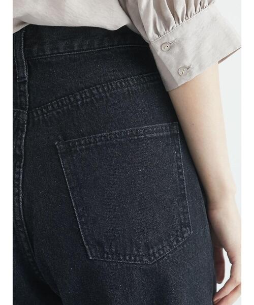 Green　Parks（グリーンパークス）の「カットオフテーパードデニム＊（デニムパンツ・レディース・ブラック/インディゴブルー・S/M/L）」の7枚目の写真