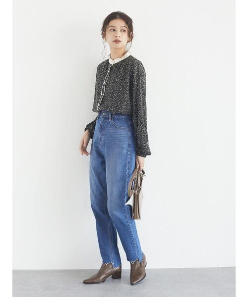 Green　Parks（グリーンパークス）の「カットオフテーパードデニム＊（デニムパンツ・レディース・ブラック/インディゴブルー・S/M/L）」の13枚目の写真