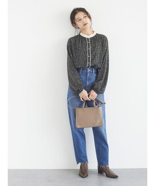 Green　Parks（グリーンパークス）の「カットオフテーパードデニム＊（デニムパンツ・レディース・ブラック/インディゴブルー・S/M/L）」の22枚目の写真