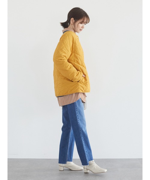 Green　Parks（グリーンパークス）の「カットオフテーパードデニム＊（デニムパンツ・レディース・ブラック/インディゴブルー・S/M/L）」の9枚目の写真