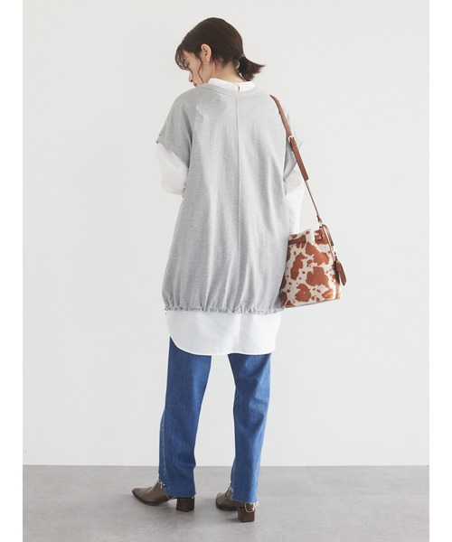 Green　Parks（グリーンパークス）の「カットオフテーパードデニム＊（デニムパンツ・レディース・ブラック/インディゴブルー・S/M/L）」の6枚目の写真