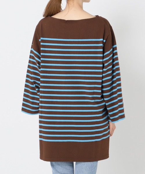 plage（プラージュ）の「【LE MINOR/ルミノア 】SP BDR LONG チュニック◆（Tシャツ/カットソー・レディース・ブラウン/サックスブルー・FREE）」の7枚目の写真