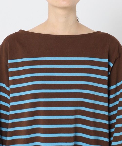 plage（プラージュ）の「【LE MINOR/ルミノア 】SP BDR LONG チュニック◆（Tシャツ/カットソー・レディース・ブラウン/サックスブルー・FREE）」の9枚目の写真