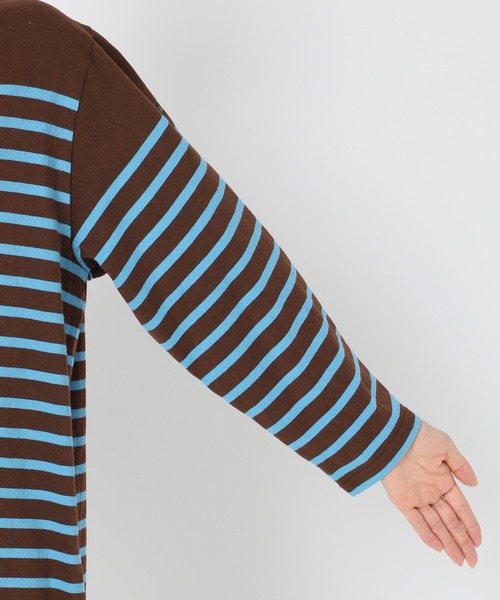 plage（プラージュ）の「【LE MINOR/ルミノア 】SP BDR LONG チュニック◆（Tシャツ/カットソー・レディース・ブラウン/サックスブルー・FREE）」の10枚目の写真