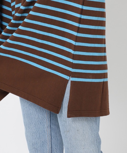 plage（プラージュ）の「【LE MINOR/ルミノア 】SP BDR LONG チュニック◆（Tシャツ/カットソー・レディース・ブラウン/サックスブルー・FREE）」の12枚目の写真