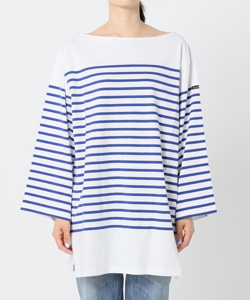 plage（プラージュ）の「【LE MINOR/ルミノア 】SP BDR LONG チュニック◆（Tシャツ/カットソー・レディース・ブラウン/サックスブルー・FREE）」の16枚目の写真