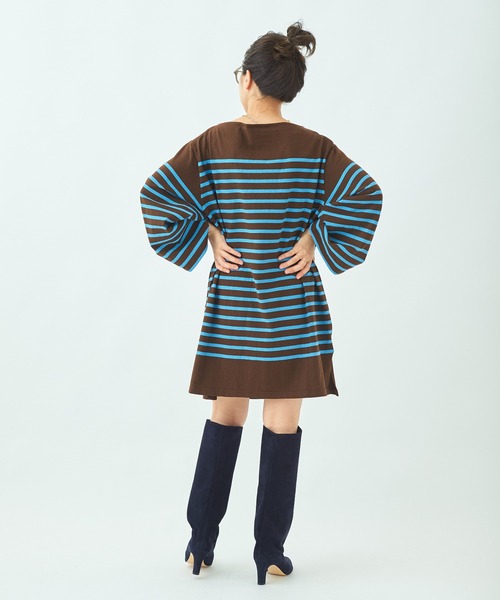 plage（プラージュ）の「【LE MINOR/ルミノア 】SP BDR LONG チュニック◆（Tシャツ/カットソー・レディース・ブラウン/サックスブルー・FREE）」の20枚目の写真