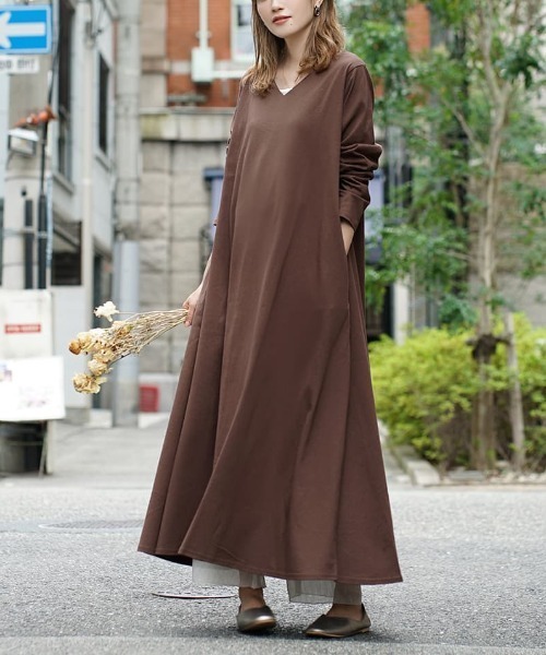 汗しみない 長袖カットソー Vネック マキシワンピース ワンピース Zootie ズーティー のファッション通販 Zozotown 汗しみない 長袖カットソー Vネック マキシワンピース ワンピース Zootie ズーティー のファッション通販 Zozotown