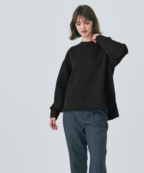 coca（coca）（コカ）の「＼新色登場／カバー力120％！ハリ感ダンボールプルオーバー（スウェット・レディース・チャコールグレー/アイボリー/グレー系その他/ネイビー/ブラック/グリーン/ベージュ/ブルー/ライトグリーン/パープル/ピンク/ダークベージュ/ホワイト/ライトベージュ/チャコール・M/L）」の21枚目の写真