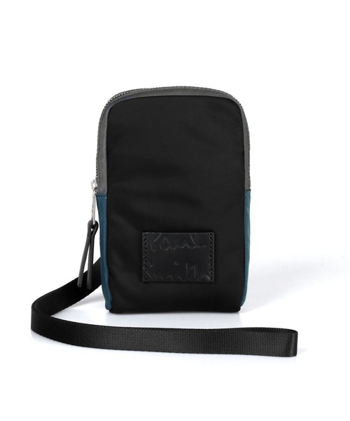 Paul Smith（ポールスミス）の「ナイロンカラーブロッキング ネックポーチ / 883818 P411（ポーチ・メンズ・ライトブルー/ブラック/ネイビー・FREE）」の2枚目の写真