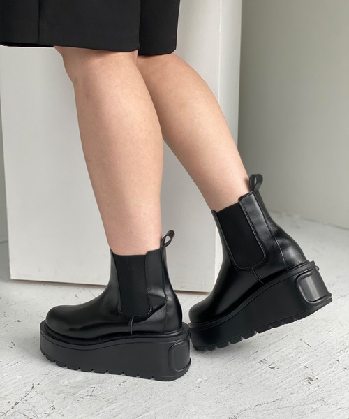 chuclla（チュクラ）の「【chuclla】【2021/AW】Chelsea short boots chs21a028（ブーツ・レディース・ブラック・39/36/40/38/37）」の10枚目の写真