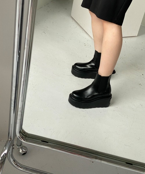 chuclla（チュクラ）の「【chuclla】【2021/AW】Chelsea short boots chs21a028（ブーツ・レディース・ブラック・39/36/40/38/37）」の13枚目の写真