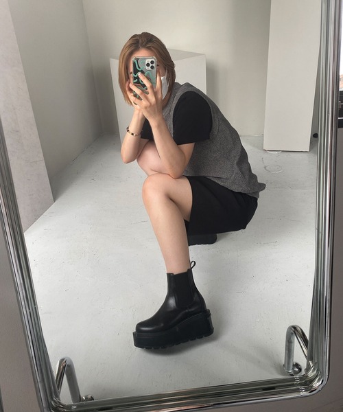 chuclla（チュクラ）の「【chuclla】【2021/AW】Chelsea short boots chs21a028（ブーツ・レディース・ブラック・39/36/40/38/37）」の12枚目の写真