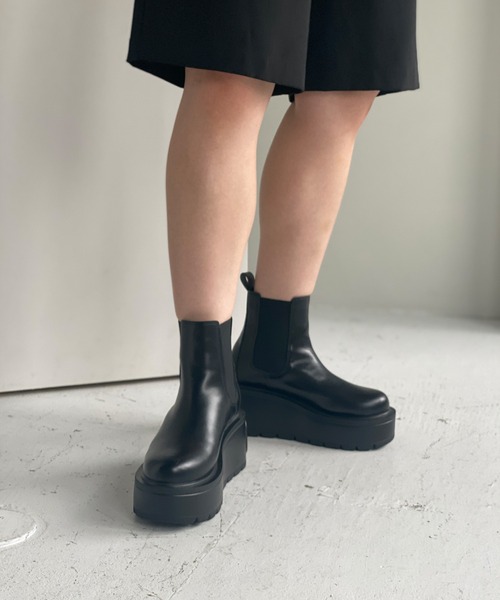 chuclla（チュクラ）の「【chuclla】【2021/AW】Chelsea short boots chs21a028（ブーツ・レディース・ブラック・39/36/40/38/37）」の9枚目の写真