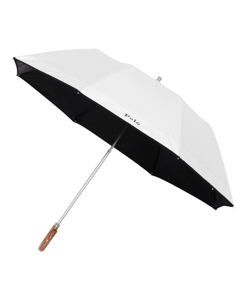 新品未使用★ラルフローレン 日傘 晴雨兼用 黒ボーダー　刺繍ポニー POLO RALPH LAUREN 【WEB限定】晴雨兼用日傘 ワンポイントポロ