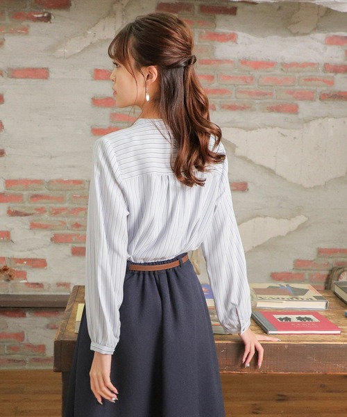 IENA - ❤︎新品❤︎vanessabruno❤︎バンドカラーブラウス SLOBE IENA（スローブイエナ）の「コットンドビー バンドカラー