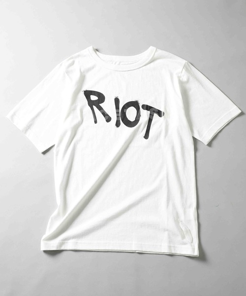 RIOT FACETASM（ライオットファセッタズム）の「【RIOT FACETASM】RIOT LOGO TEE（Tシャツ/カットソー・メンズ・ブラック/ホワイト/ブルー・MEDIUM/LARGE）」の7枚目の写真