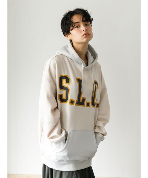 koe（コエ）の「アンチピリング加工TC裏起毛カレッジロゴパーカー*（パーカー・レディース・グリーン/ライトグレー/その他7・L/XL/M）」の6枚目の写真