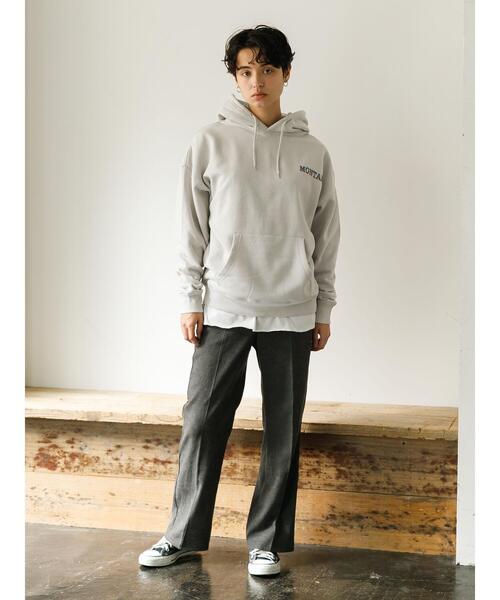 koe（コエ）の「アンチピリング加工TC裏起毛カレッジロゴパーカー*（パーカー・レディース・グリーン/ライトグレー/その他7・L/XL/M）」の11枚目の写真