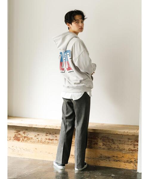 koe（コエ）の「アンチピリング加工TC裏起毛カレッジロゴパーカー*（パーカー・レディース・グリーン/ライトグレー/その他7・L/XL/M）」の12枚目の写真