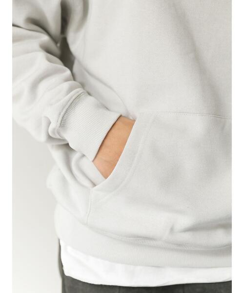 koe（コエ）の「アンチピリング加工TC裏起毛カレッジロゴパーカー*（パーカー・レディース・グリーン/ライトグレー/その他7・L/XL/M）」の14枚目の写真