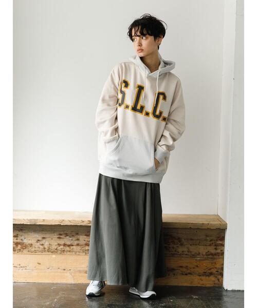 koe（コエ）の「アンチピリング加工TC裏起毛カレッジロゴパーカー*（パーカー・レディース・グリーン/ライトグレー/その他7・L/XL/M）」の18枚目の写真