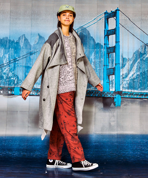 And A（アンドエー）の「AlexanderLeeChang アレキサンダーリーチャン / SAKASAMA LONG P COAT オーバーサイズ サカサマロングピーコート / AC032106（ピーコート・メンズ・グレー/ネイビー/ベージュ・2/3）」の22枚目の写真