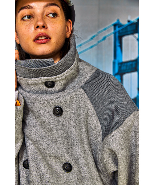 And A（アンドエー）の「AlexanderLeeChang アレキサンダーリーチャン / SAKASAMA LONG P COAT オーバーサイズ サカサマロングピーコート / AC032106（ピーコート・メンズ・グレー/ネイビー/ベージュ・2/3）」の14枚目の写真