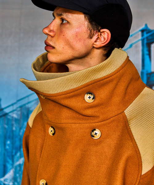 And A（アンドエー）の「AlexanderLeeChang アレキサンダーリーチャン / SAKASAMA LONG P COAT オーバーサイズ サカサマロングピーコート / AC032106（ピーコート・メンズ・グレー/ネイビー/ベージュ・2/3）」の11枚目の写真