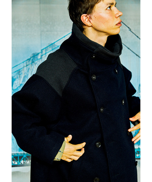 And A（アンドエー）の「AlexanderLeeChang アレキサンダーリーチャン / SAKASAMA LONG P COAT オーバーサイズ サカサマロングピーコート / AC032106（ピーコート・メンズ・グレー/ネイビー/ベージュ・2/3）」の15枚目の写真