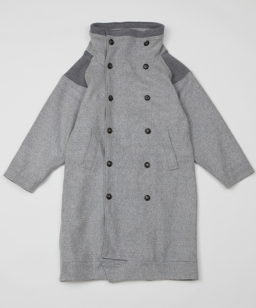 And A（アンドエー）の「AlexanderLeeChang アレキサンダーリーチャン / SAKASAMA LONG P COAT オーバーサイズ サカサマロングピーコート / AC032106（ピーコート・メンズ・グレー/ネイビー/ベージュ・2/3）」の5枚目の写真