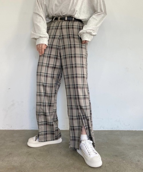 nemne store（ネンネストア）の「ゆるっと生きるセンターシームアソートスラックス（スラックス・レディース・ブラウン/グリーン/グレー系/ベージュ系・SMALL/MEDIUM）」の4枚目の写真